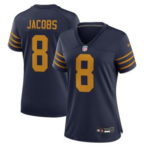 Women's Green Bay Packers #8 Josh Jacobs Nike Navy The 1923 Classic Game Jersey