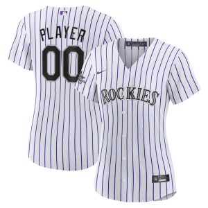 Women's Colorado Rockies Nike White 2025 MLB All-Star Game Home Custom Replica Jersey