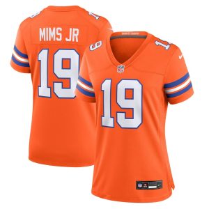 Women's Denver Broncos Marvin Mims Jr  Orange Mile High Collection 1977 Throwback Player Game Jersey