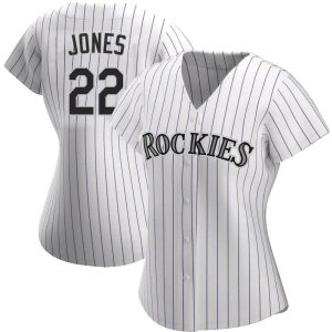 Women's Colorado Rockies #22 Nolan Jones Nike White Home Replica Jersey