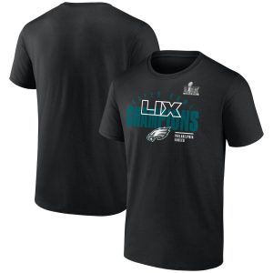 Men's Philadelphia Eagles  Black Super Bowl LIX Champions Big & Tall Iconic Victory T-Shirt