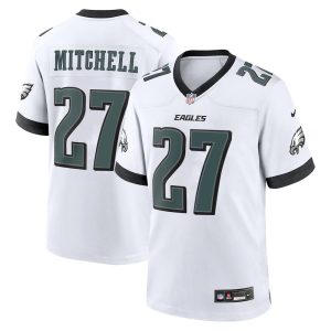 Men's  #27 Quinyon Mitchell Midnight White Philadelphia Eagles Player Game Jersey