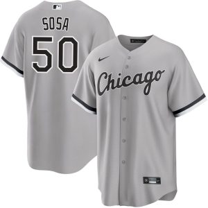 Men's Chicago White Sox #50 Lenyn Sosa Gray Home Official Player Jersey