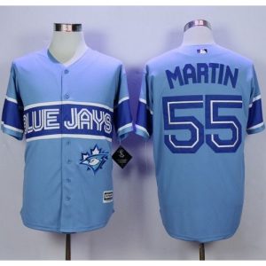 Blue Jays #55 Russell Martin Light Blue Exclusive New Cool Base Stitched MLB Jersey