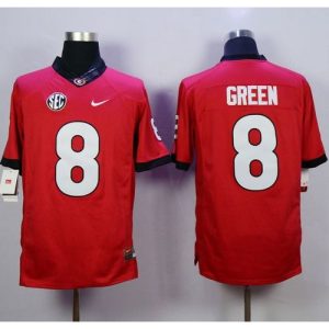 Bulldogs #8 A.J. Green Red Stitched NCAA Jersey