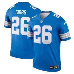 Men's Detroit Lions #26 Jahmyr Gibbs  Blue Legend Jersey
