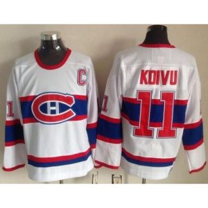 Canadiens #11 Saku Koivu White CCM Throwback Stitched NHL Jersey