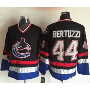 Canucks #44 Todd Bertuzzi Black/Blue CCM Throwback Stitched NHL Jersey