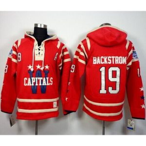 Capitals #19 Nicklas Backstrom 2015 Winter Classic Red Sawyer Hooded Sweatshirt Stitched NHL Jersey