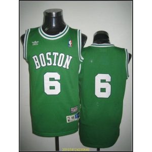 Celtics #6 Bill Russell Stitched Green  Throwback NBA Jersey
