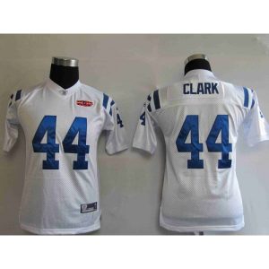 Colts #44 Dallas Clark White With Super Bowl Patch Stitched Youth NFL Jersey
