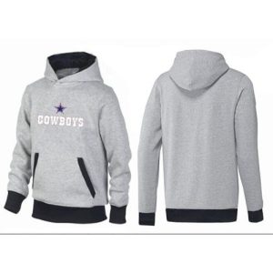 Dallas Cowboys Authentic Logo Pullover Hoodie Grey & Black