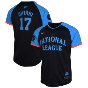 Youth National League #17 Shohei Ohtani  Navy 2024 MLB All-Star Game Limited Player Jersey
