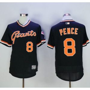 Giants #8 Hunter Pence Black Flexbase Authentic Collection Cooperstown Stitched MLB Jersey