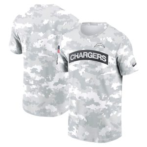Men's Los Angeles Chargers  Arctic Camo 2024 Salute To Service Performance T-Shirt