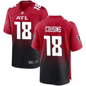 Men's Atlanta Falcons #18 Kirk Cousins Red Alternate Game Jersey