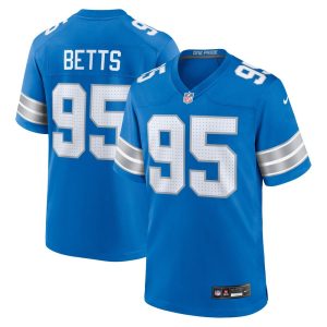 Men's Detroit Lions Mathieu Betts   Blue Game Jersey