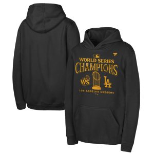 Youth Los Angeles Dodgers  Black 2024 World Series Champions Hoodie