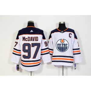 Men's  Edmonton Oilers #97 Connor McDavid White Stitched NHL Jersey