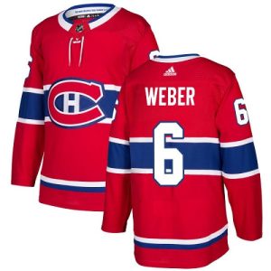 Men's  Montreal Canadiens #6 Shea Weber Red Stitched NHL Jersey