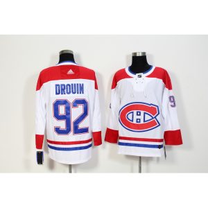 Men's  Montreal Canadiens #92 Jonathan Drouin White Stitched NHL Jersey