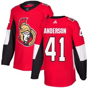 Men's  Ottawa Senators #41 Craig Anderson Red Stitched NHL Jersey