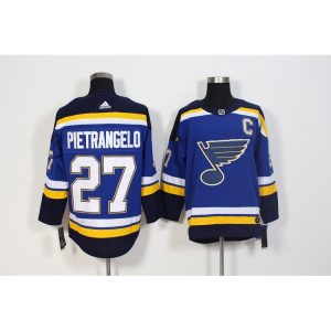 Men's  St. Louis Blues #27 Alex Pietrangelo Blue Stitched NHL Jersey