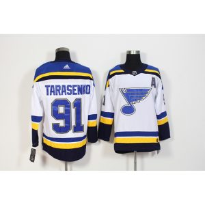 Men's  St. Louis Blues #91 Vladimir Tarasenko White Stitched NHL Jersey