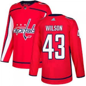 Men's  Washington Capitals #43 Tom Wilson Red Stitched NHL Jersey