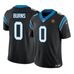Men's Carolina Panthers #0 Brian Burns Black 2023 F.U.S.E. With John Madden Patch Vapor Limited Stitched Football Jersey