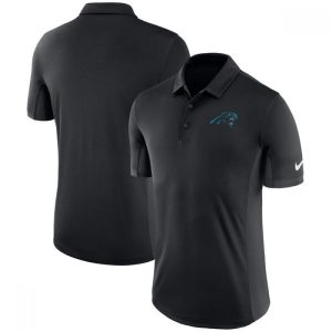 Men's Carolina Panthers  Black Evergreen Polo