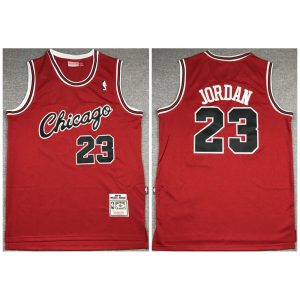 Men's Chicago Bulls #23 Michael Jordan 1984-85 Red Throwback Stitched Jersey