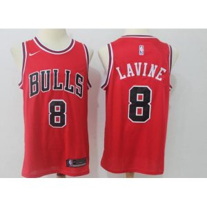 Men's Chicago Bulls #8 Zach LaVine Red  Road Stitched NBA Jersey