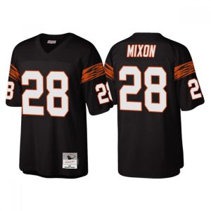 Men's Cincinnati Bengals #28 Joe Mixon Black Throwback Legacy Stitched Jersey