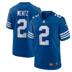 Men's Indianapolis Colts #2 Carson Wentz Royal 2021  Limited Stitched Jersey