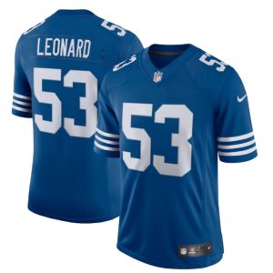 Men's Indianapolis Colts #53 Darius Leonard Royal 2021 Limited Stitched Jersey