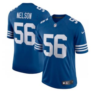 Men's Indianapolis Colts #56 Quenton Nelson Royal 2021  Limited Stitched Jersey