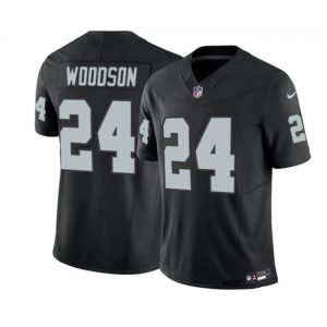 Men's Las Vegas Raiders #24 Charles Woodson Black 2023 F.U.S.E Vapor Untouchable Stitched Football Jersey