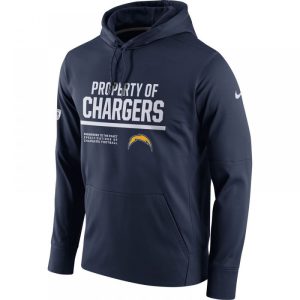 Men's Los Angeles Chargers  Navy Circuit Property Of Performance Pullover Hoodie