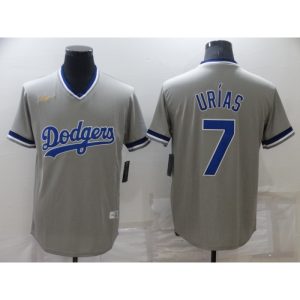 Men's Los Angeles Dodgers #7 Julio Urias Grey  Stitched Baseball Jersey