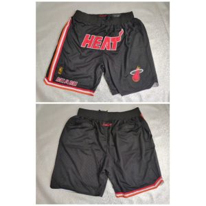 Men's Miami Heat Black Shorts (Run Small)