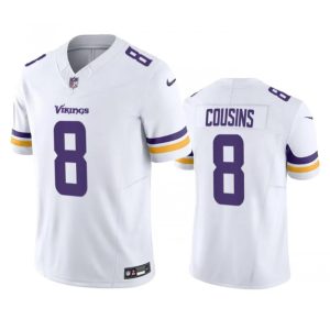 Men's Minnesota Vikings #8 Kirk Cousins White 2023 F.U.S.E.  Vapor Untouchable Stitched Jersey