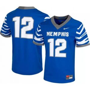 Men's Montana Grizzlies #12 Blue Stitched Football Jersey