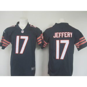 Men's  Bears #17 Alshon Jeffery Navy Limited Rush Stitched NFL Jersey