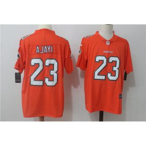 Men's  Miami Dolphins #23 Jay Ajayi Orange Stitched NFL Vapor Untouchable Limited Jersey