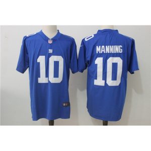 Men's  New York Giants #10 Eli Manning Royal Blue Team Color Stitched NFL Vapor Untouchable Limited Jersey