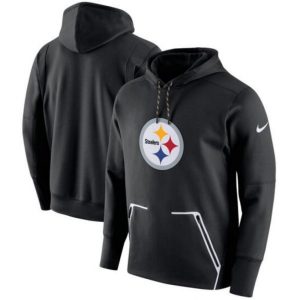 Men's  Pittsburgh Steelers Black Champ Drive Vapor Speed Pullover Hoodie