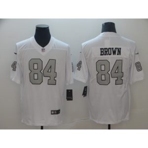 Men's Oakland Raiders #84 Antonio Brown White Limited Rush Stitched NFL Jersey