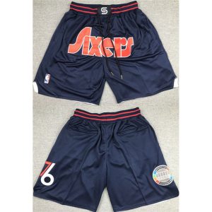 Men's Philadelphia 76ers Navy Shorts (Run Small)