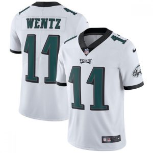 Men's Philadelphia Eagles #11 Carson Wentz  White Vapor Untouchable Limited Stitched NFL Jersey